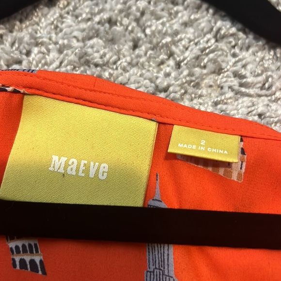 Maeve Orange Ruffle Top - Picture 6 of 6